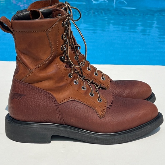 Red Wing 1102 Men's 8-Inch Work Boot Soft Toe, Electrical Hazard, Oil Res - 10D - Picture 3 of 16